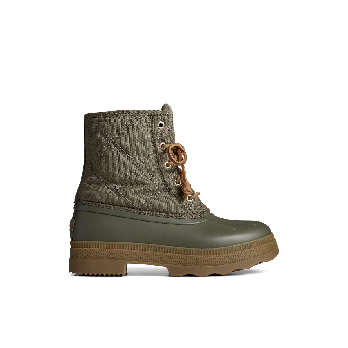 Saltwater 2.0 Textile Duck Boot Medium Green Women s Duck Rain Boots Sperry US